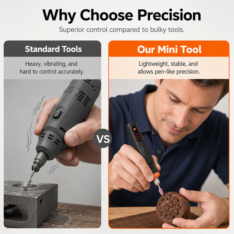 ⏰50% OFF⏰ Mini Handheld Cordless Rotary Tool – 3-Speed, 4V Battery, 100g – Includes 40+ Accessories – Perfect for DIY & Crafts! 🔋