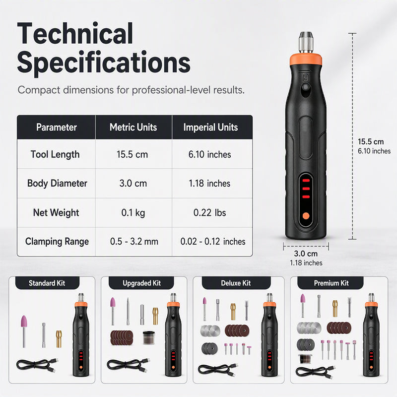 ⏰50% OFF⏰ Mini Handheld Cordless Rotary Tool – 3-Speed, 4V Battery, 100g – Includes 40+ Accessories – Perfect for DIY & Crafts! 🔋
