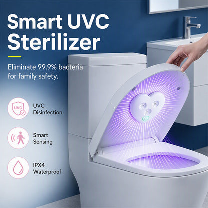 💡 50% OFF! 50K+ sold! UVC toilet sterilizer – smart sensor, heart-shaped design, keeps toilet fresher with UV light! 🚽✨