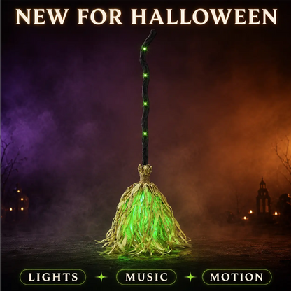 🎉 2026 Sale — Over 23 900 Sold!🔥 Animated Witch Broom with Lights & Spooky Sounds