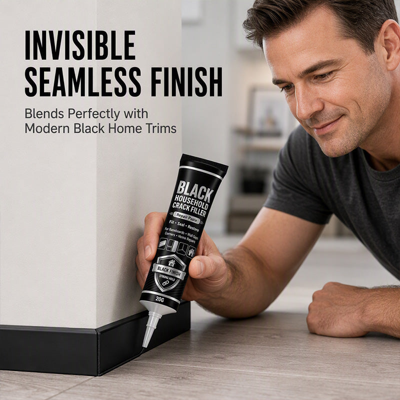 🥳2026 HOT SALE🥳💞50K+ SOLD! 🔧🖤 50% OFF! Black Household Crack Filler Paste – High‑density polymer formula fills gaps & cracks seamlessly. Precision tip applicator for mess‑free repair – restores walls & baseboards to perfection! 🏠✨