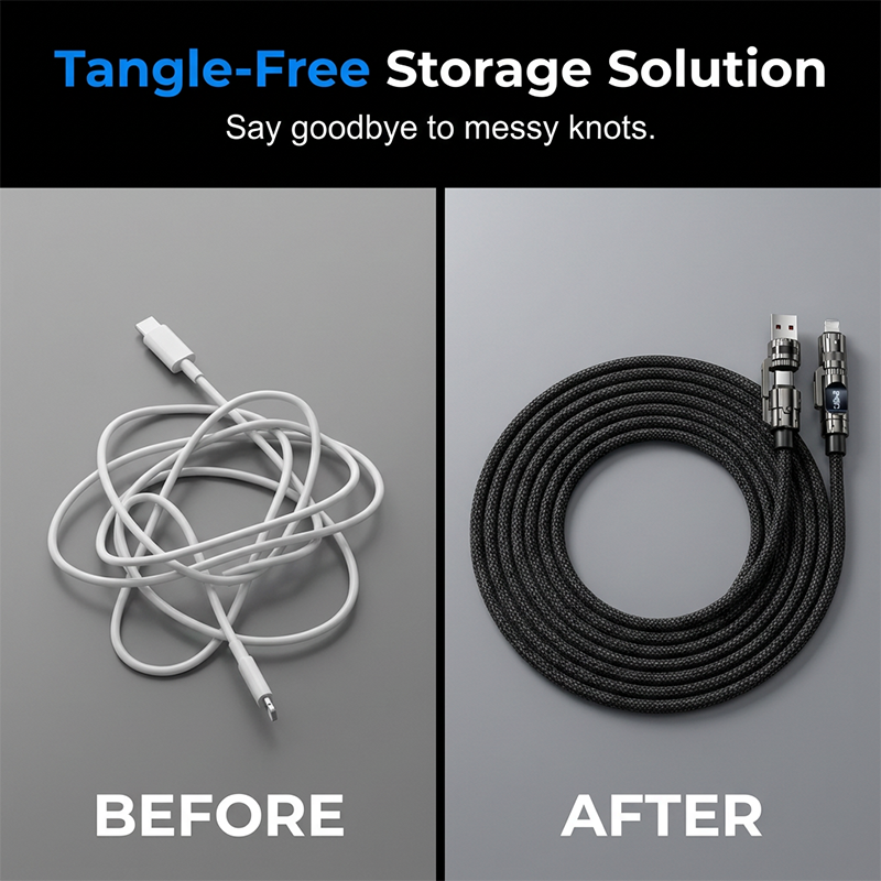 Smart Digital Display 4-in-1 Charging Cable