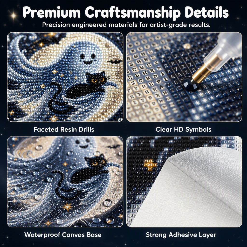 🥳2026 HOT SALE🥳💞8K+ SOLD! 🎃🎁 50% OFF! Halloween Ghost Diamond Art Kit – From £6.99! 5D full drill, HD canvas & Gothic lace design. Spooky fun craft – stock up & save! 👻✅