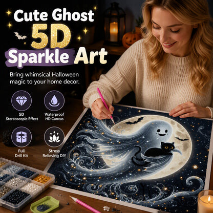 🥳2026 HOT SALE🥳💞8K+ SOLD! 🎃🎁 50% OFF! Halloween Ghost Diamond Art Kit – From £6.99! 5D full drill, HD canvas & Gothic lace design. Spooky fun craft – stock up & save! 👻✅