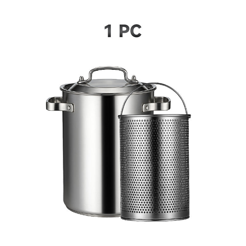 🥳2026 HOT SALE🥳💞49K+ SOLD! 🍳🎁 50% OFF! Multi-Use Deep Pot – From £12.99! 21cm stainless steel, removable basket & heat-resistant handles. Versatile kitchen essential – stock up & save! 🏠✅