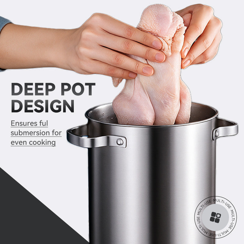 🥳2026 HOT SALE🥳💞49K+ SOLD! 🍳🎁 50% OFF! Multi-Use Deep Pot – From £12.99! 21cm stainless steel, removable basket & heat-resistant handles. Versatile kitchen essential – stock up & save! 🏠✅