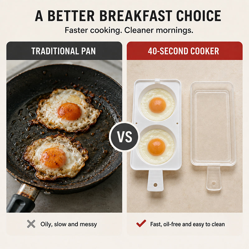 🥳2026 HOT SALE🥳💞50K+ SOLD! 🥚🎁 50% OFF! Microwave Egg Cooker – From £4.99! 40s cooking, dual compartments & food-grade PP. Healthier than frying – stock up & save! 🏠✅