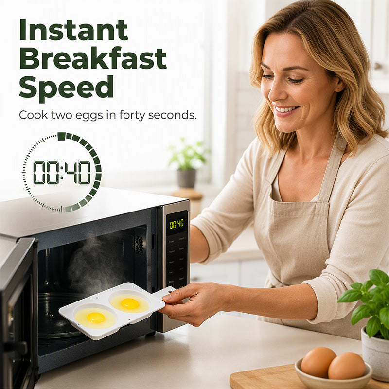 🥳2026 HOT SALE🥳💞50K+ SOLD! 🥚🎁 50% OFF! Microwave Egg Cooker – From £4.99! 40s cooking, dual compartments & food-grade PP. Healthier than frying – stock up & save! 🏠✅