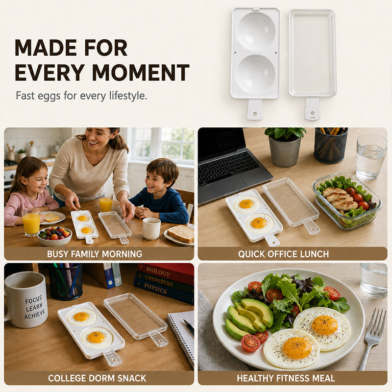 🥳2026 HOT SALE🥳💞50K+ SOLD! 🥚🎁 50% OFF! Microwave Egg Cooker – From £4.99! 40s cooking, dual compartments & food-grade PP. Healthier than frying – stock up & save! 🏠✅