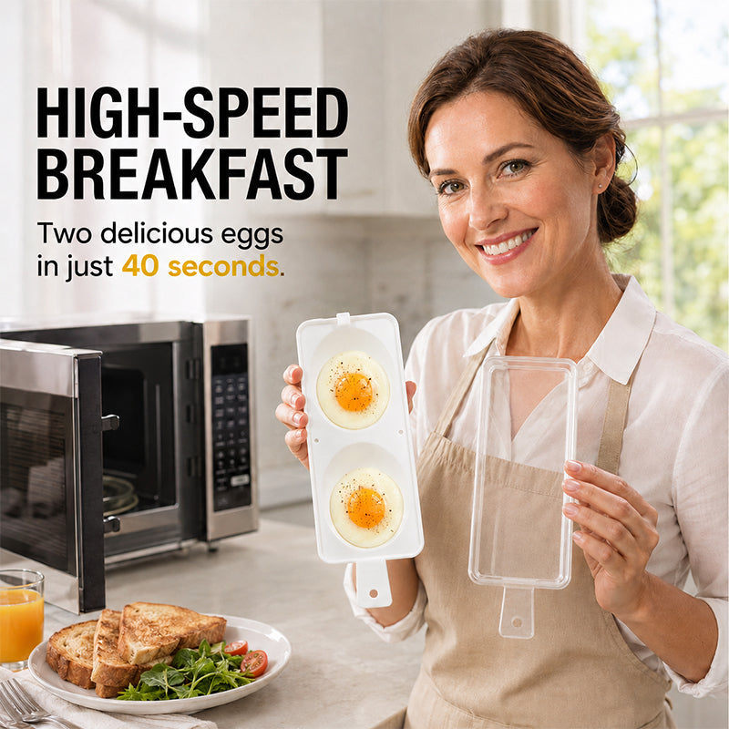 🥳2026 HOT SALE🥳💞50K+ SOLD! 🥚🎁 50% OFF! Microwave Egg Cooker – From £4.99! 40s cooking, dual compartments & food-grade PP. Healthier than frying – stock up & save! 🏠✅
