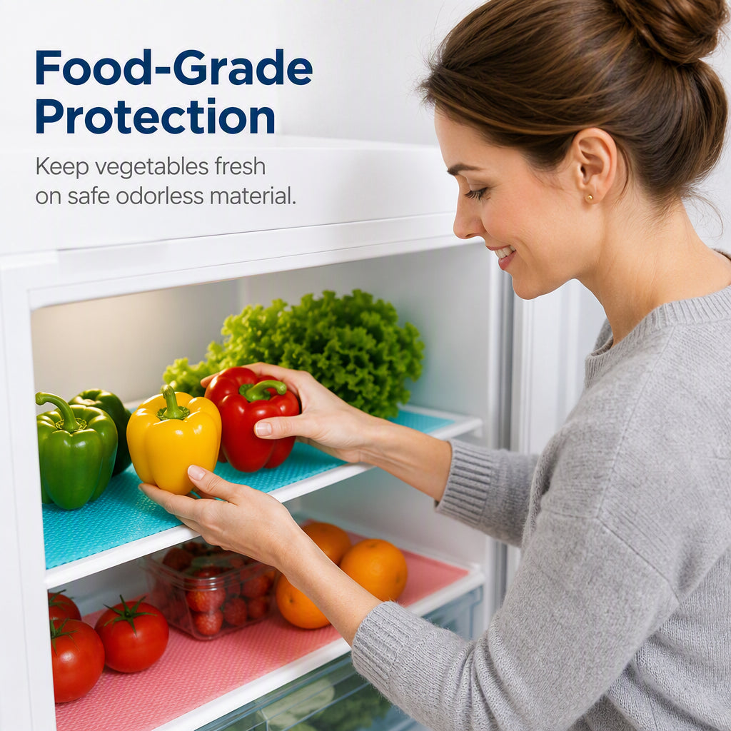 🥳2026 HOT SALE🥳💞12K+ SOLD! 🧊🎁 50% OFF! Fridge Shelf Liners – From £6.99! Waterproof EVA, anti-slip & cut-to-fit. Keeps fridge clean & organized – stock up & save! 🏠✅