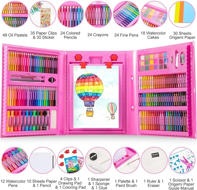 🥳2026 HOT SALE🥳💞50K+ SOLD! 🎨🎁 49% OFF! 208pc Art Set – From £19.99! Double-sided easel, 272 pieces & portable case. Inspire creativity – stock up & save! 🖍️✅