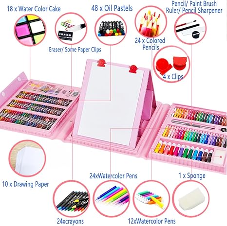 🥳2026 HOT SALE🥳💞50K+ SOLD! 🎨🎁 49% OFF! 208pc Art Set – From £19.99! Double-sided easel, 272 pieces & portable case. Inspire creativity – stock up & save! 🖍️✅