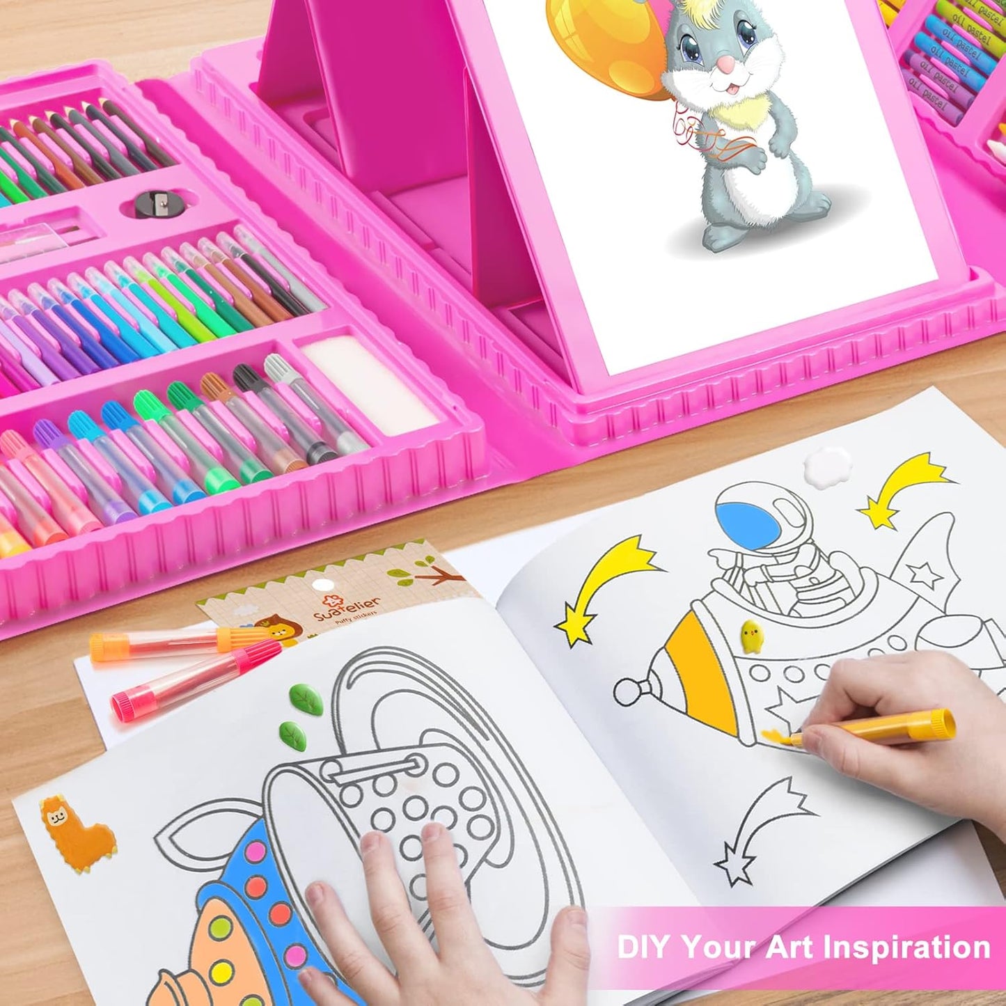 🥳2026 HOT SALE🥳💞50K+ SOLD! 🎨🎁 49% OFF! 208pc Art Set – From £19.99! Double-sided easel, 272 pieces & portable case. Inspire creativity – stock up & save! 🖍️✅