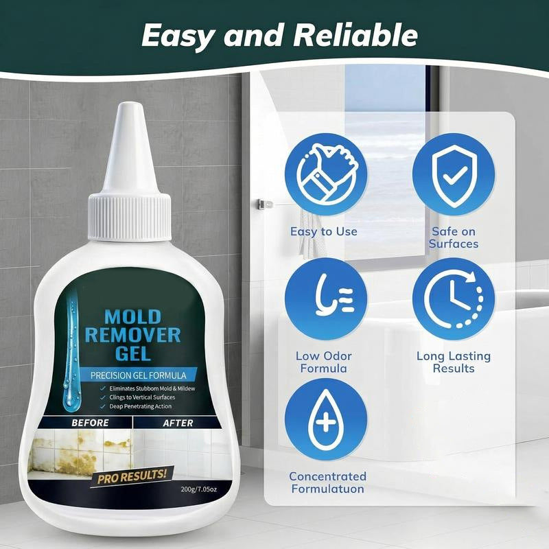🥳2026 HOT SALE🥳💞50K+ SOLD! 🛁🎁 50% OFF! Mold Cleaner Gel – From £10.98! Clings to grout, precision tip & no drips. Stain-free bathroom – stock up & save! 🧼✅