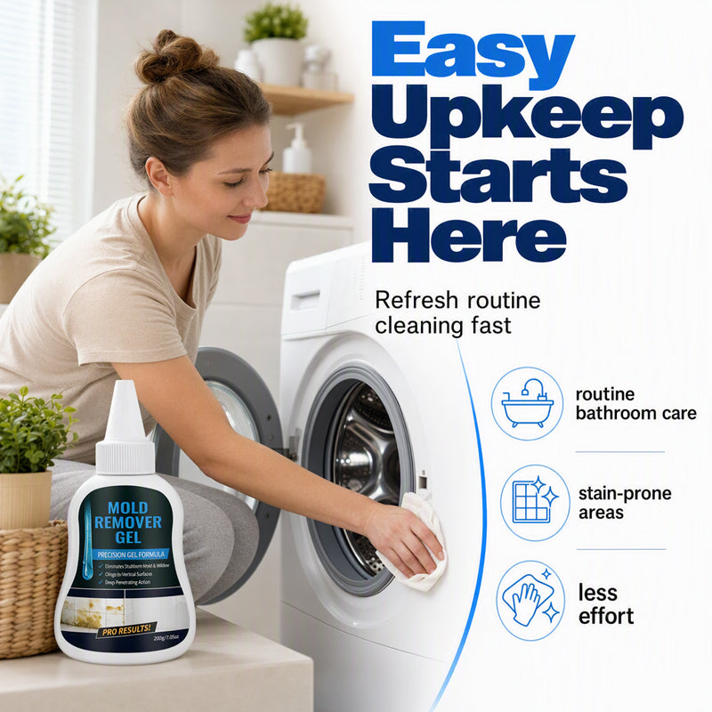 🥳2026 HOT SALE🥳💞50K+ SOLD! 🛁🎁 50% OFF! Mold Cleaner Gel – From £10.98! Clings to grout, precision tip & no drips. Stain-free bathroom – stock up & save! 🧼✅