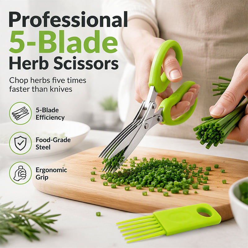 🥳HOT SALE🥳💞100K+ SOLD! Kitchen Scissors – From £5.99! 5-blade cutter, stainless steel & ergonomic grip. Chop herbs in seconds – grab yours! ✅