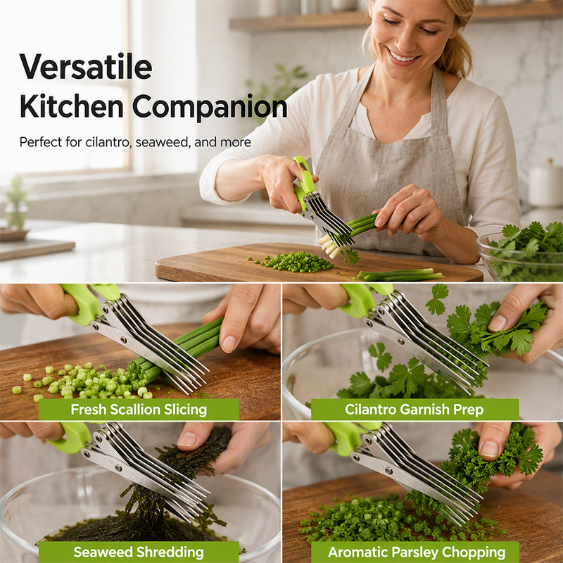 🥳HOT SALE🥳💞100K+ SOLD! Kitchen Scissors – From £5.99! 5-blade cutter, stainless steel & ergonomic grip. Chop herbs in seconds – grab yours! ✅