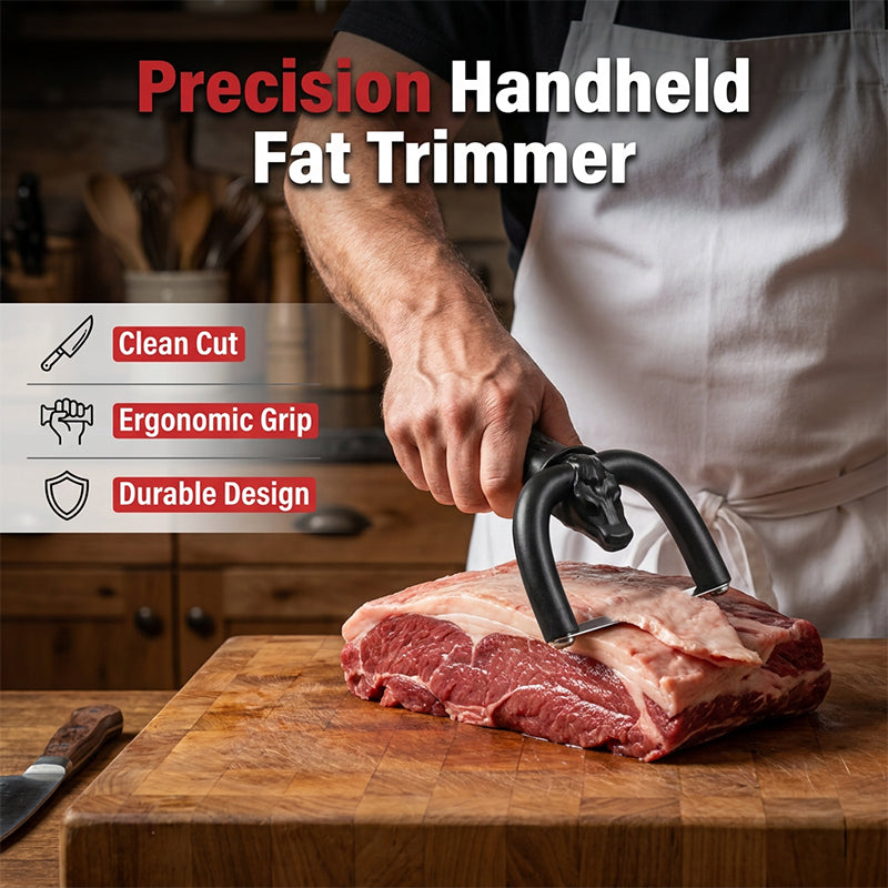 🥳HOT SALE🥳💞50K+ SOLD! Fat Trimmer – From £8.98！ U-shaped holder, sharp stainless blade & non-slip grip. Trim fat, save meat – grab yours! ✅