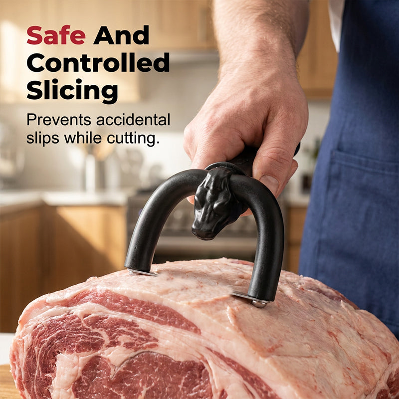 🥳HOT SALE🥳💞50K+ SOLD! Fat Trimmer – From £8.98！ U-shaped holder, sharp stainless blade & non-slip grip. Trim fat, save meat – grab yours! ✅