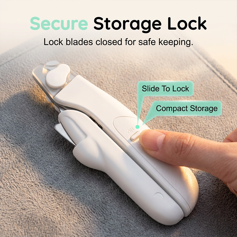 🥳2026 BESTSELLER🥳 Pet Nail Clipper with LED – Stainless Steel Blade, Ergonomic Grip – Built-in File, Compact – Grooming Essential! 🛡️💨