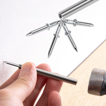 🥳2026 BESTSELLER🥾 Hardware Carbon Steel Nails – Diamond Head, Strong Penetration – Electroplated, Rust-Resistant – 50PCS with Tools – Easy Install! 🛡️💨