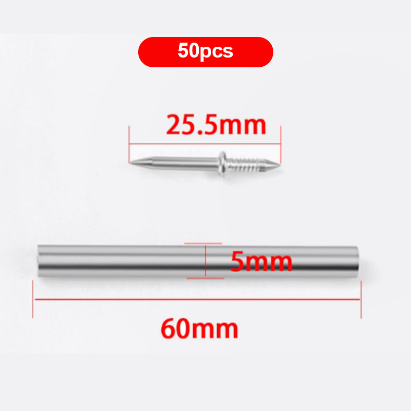 🥳2026 BESTSELLER🥾 Hardware Carbon Steel Nails – Diamond Head, Strong Penetration – Electroplated, Rust-Resistant – 50PCS with Tools – Easy Install! 🛡️💨
