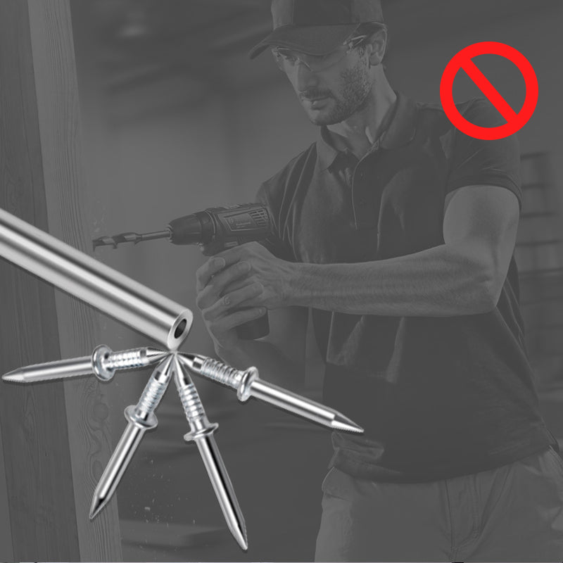 🥳2026 BESTSELLER🥾 Hardware Carbon Steel Nails – Diamond Head, Strong Penetration – Electroplated, Rust-Resistant – 50PCS with Tools – Easy Install! 🛡️💨