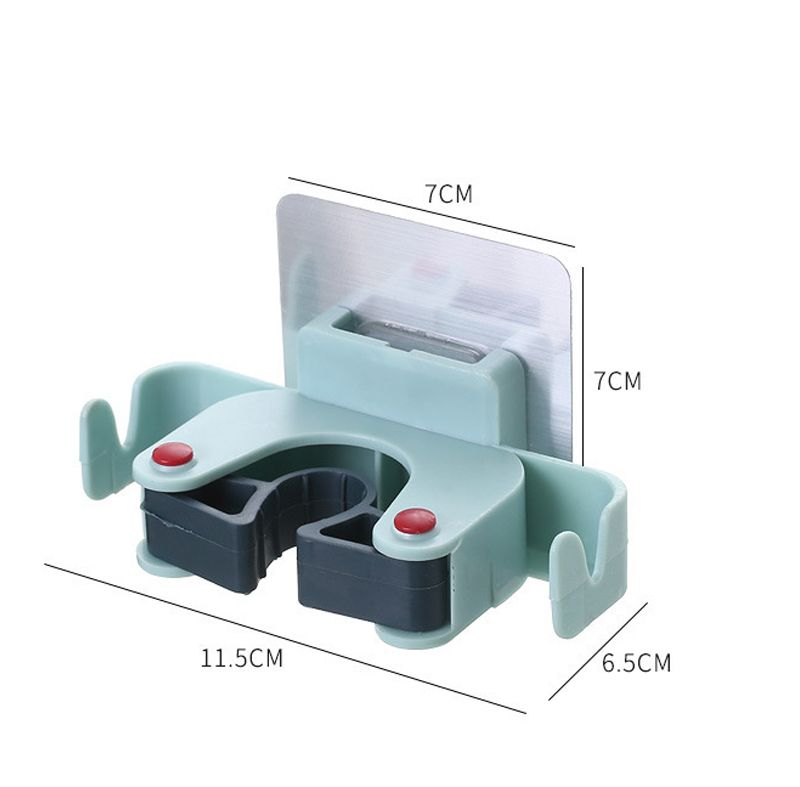 🥳HOT SALE🥳💞50K+ SOLD! Mop Clip Holder – From £6.98! Nail-free adhesive, holds 3kg & 2 hooks. Tidy space instantly – grab yours! ✅