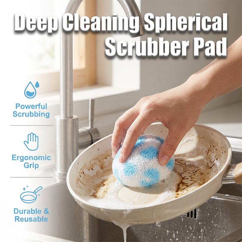 🧽 BUY 1 GET 1 FREE! 🔥 Spherical Kitchen Scrubber – Tough on grease, scratch-free & long-lasting – Perfect for pots, pans & everyday messes 🍳