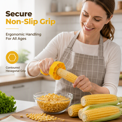 🥳HOT SALE🥳💞50K+ SOLD! Corn Stripper – From £5.99! Stainless blade, non-slip grip & mess-free. Strips corn in seconds – grab yours! ✅