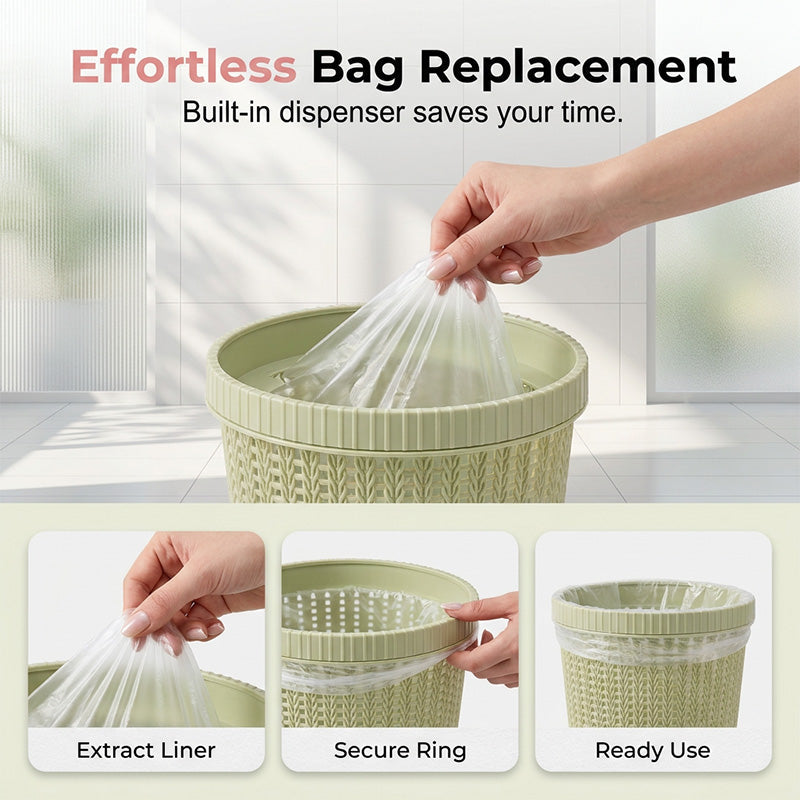 Automatic Bag-Dispensing Trash Can
