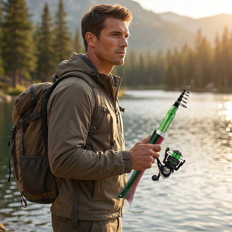 🥳HOT SALE🥳💞10K+ SOLD! Fish-Shaped Rod – From £12.99! Folds to 30cm, extends to 160cm & realistic design. Perfect gift – grab yours! ✅