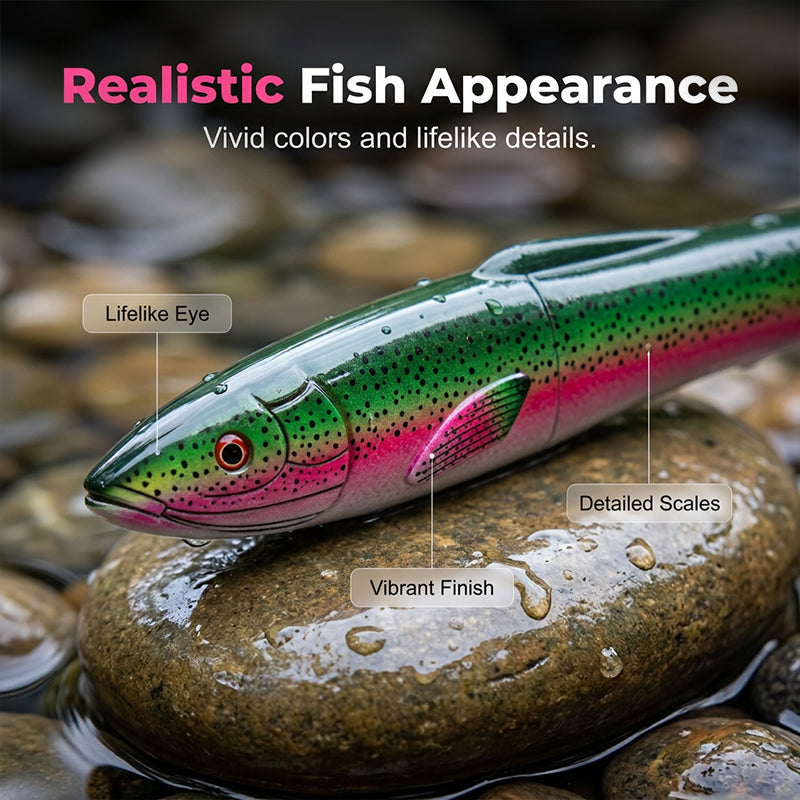 🥳HOT SALE🥳💞10K+ SOLD! Fish-Shaped Rod – From £12.99! Folds to 30cm, extends to 160cm & realistic design. Perfect gift – grab yours! ✅