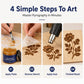 🥳2026 HOT SALE🥳💞50K+ SOLD! 🎨🔥 50% OFF! Heat-Activated Wood Burning Paste – DIY pyrography on wood, leather & canvas. Apply with stencil, heat with gun – rich scorched effect, no skills needed! 🖌️✨