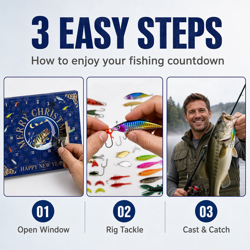 🥳HOT SALE🥳💞50K+ SOLD! Fishing Advent Calendar – From £10.99! 24 lures, lifelike action & festive countdown. Best angler gift – grab yours! ✅