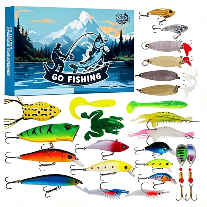 🥳HOT SALE🥳💞50K+ SOLD! Fishing Advent Calendar – From £10.99! 24 lures, lifelike action & festive countdown. Best angler gift – grab yours! ✅