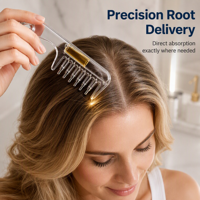 🥳HOT SALE🥳💞10K+ SOLD! Hair Oil Comb – From £6.99! Precision rollers, even dispensing & scalp massage. No waste, no mess – grab yours! ✅