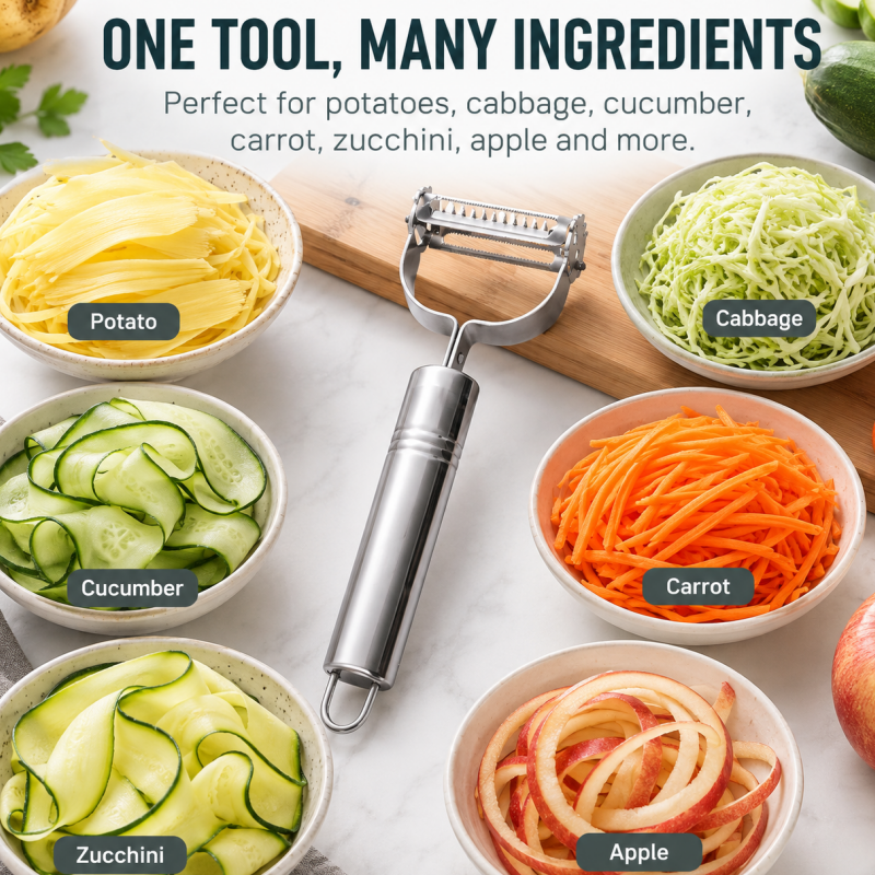 🥳HOT SALE🥳💞50K+ SOLD! Peeler & Slicer – From £3.99! Dual-blade, rust-resistant & ergonomic. Peels & juliennes in seconds – grab yours! ✅