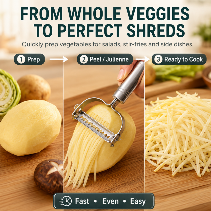 🥳HOT SALE🥳💞50K+ SOLD! Peeler & Slicer – From £3.99! Dual-blade, rust-resistant & ergonomic. Peels & juliennes in seconds – grab yours! ✅