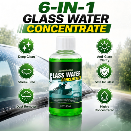 🥳2026 HOT SALE🥳💞50K+ SOLD! 💧✨ 50% OFF! Glass Concentrate – 10ml makes 1L, cuts bugs & grime, streak-free. 1 bottle = 50L. From £6.99 – lowest price online! 🚗💪