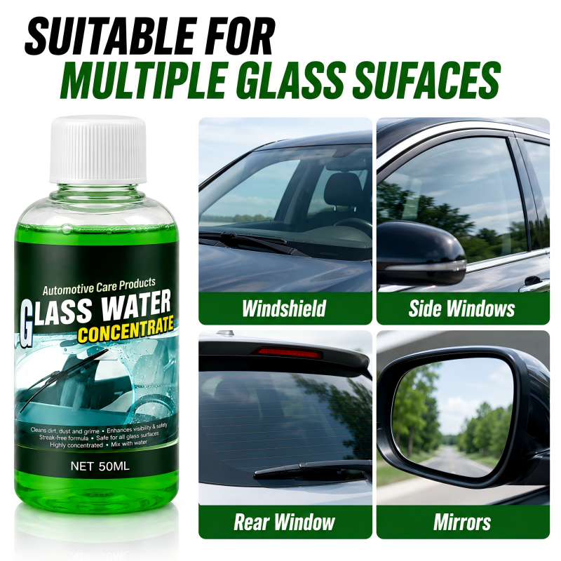 🥳2026 HOT SALE🥳💞50K+ SOLD! 💧✨ 50% OFF! Glass Concentrate – 10ml makes 1L, cuts bugs & grime, streak-free. 1 bottle = 50L. From £6.99 – lowest price online! 🚗💪