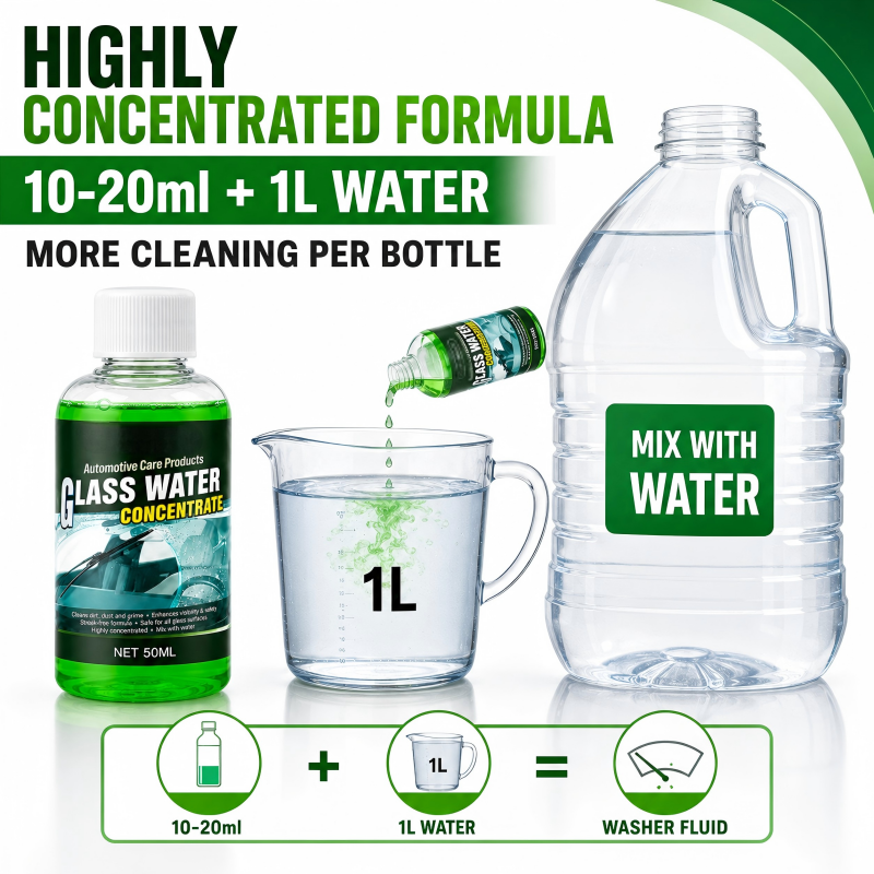 🥳2026 HOT SALE🥳💞50K+ SOLD! 💧✨ 50% OFF! Glass Concentrate – 10ml makes 1L, cuts bugs & grime, streak-free. 1 bottle = 50L. From £6.99 – lowest price online! 🚗💪