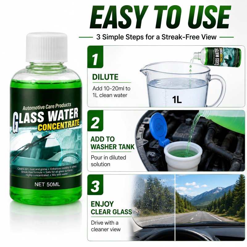 🥳2026 HOT SALE🥳💞50K+ SOLD! 💧✨ 50% OFF! Glass Concentrate – 10ml makes 1L, cuts bugs & grime, streak-free. 1 bottle = 50L. From £6.99 – lowest price online! 🚗💪
