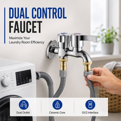 🥳HOT SALE🥳💞50K+ SOLD! Dual-Outlet Faucet – From £6.99! Independent dual control, brass & corrosion-resistant. One faucet, two uses – grab yours! ✅