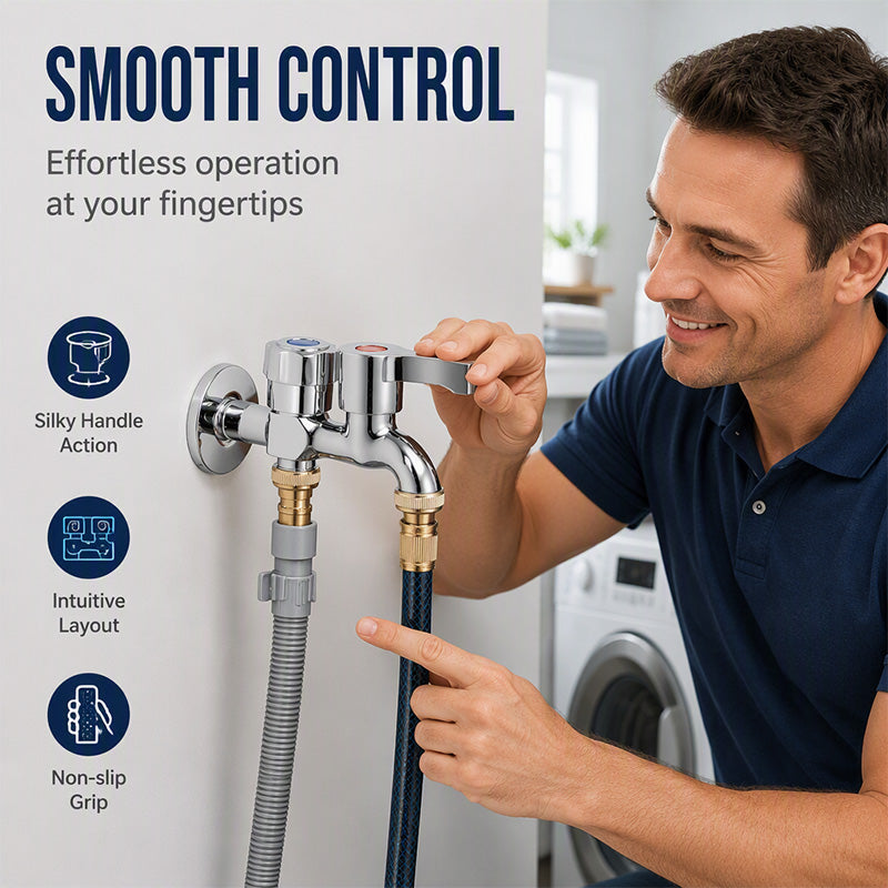 🥳HOT SALE🥳💞50K+ SOLD! Dual-Outlet Faucet – From £6.99! Independent dual control, brass & corrosion-resistant. One faucet, two uses – grab yours! ✅