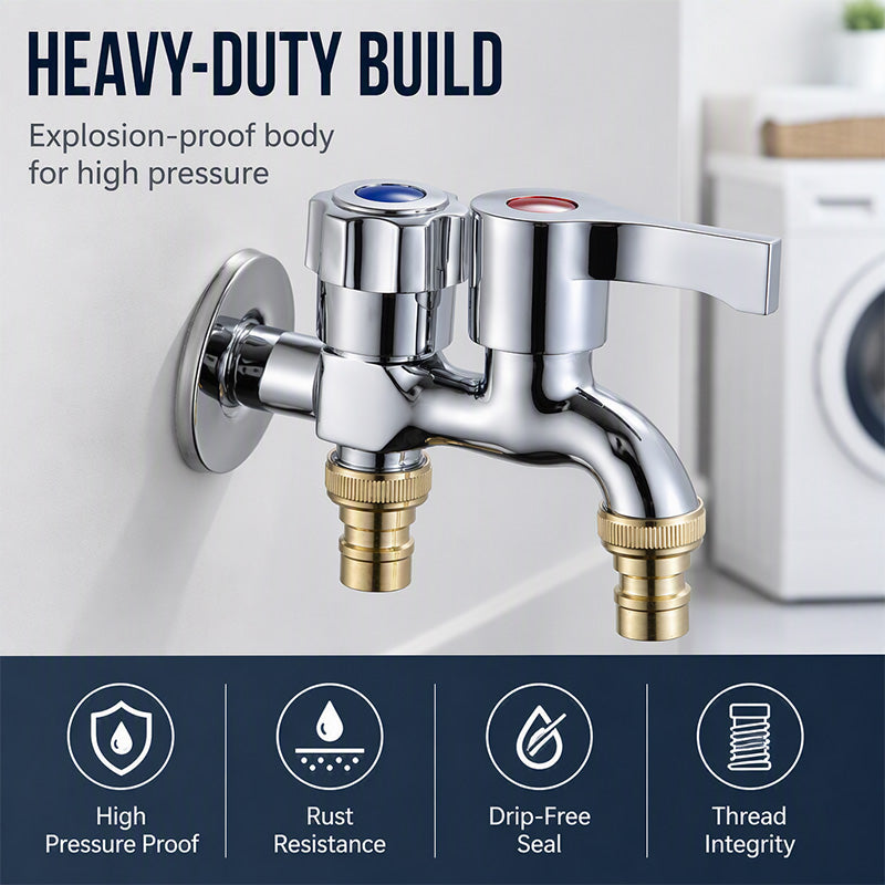 🥳HOT SALE🥳💞50K+ SOLD! Dual-Outlet Faucet – From £6.99! Independent dual control, brass & corrosion-resistant. One faucet, two uses – grab yours! ✅