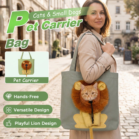 🥳HOT SALE🥳💞10K+ SOLD! Pet Carrier Bag – From £13.99! Head-out portal, lion mane design & durable canvas. Travel in style – grab yours! ✅