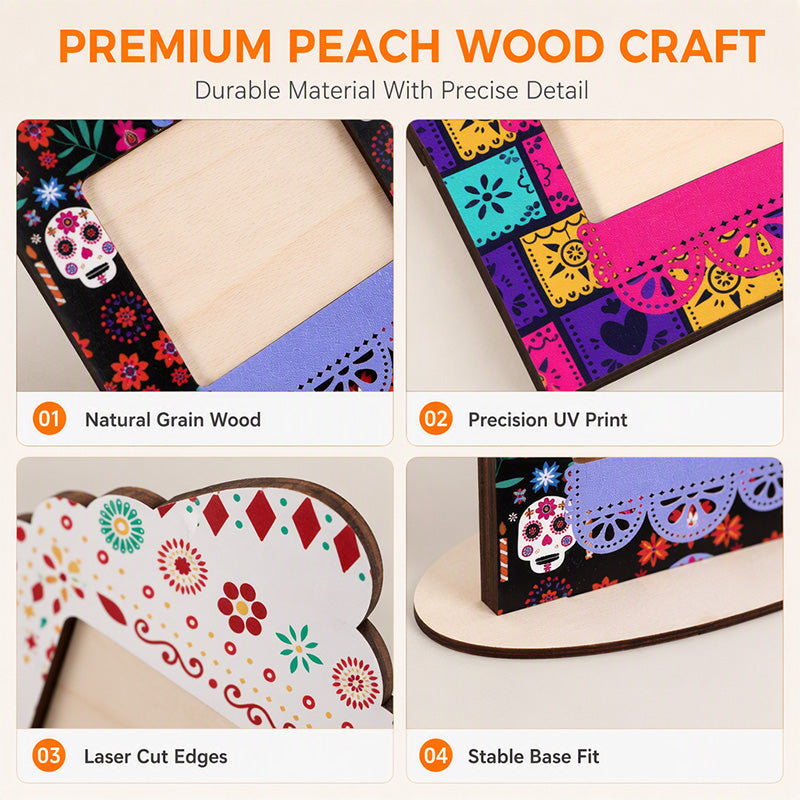 🥳HOT SALE🥳💞99K+ SOLD! Day of the Dead Frame – From £4.99! Sugar skull design, slide-in photo & writable banner. Festive keepsake – grab yours! ✅