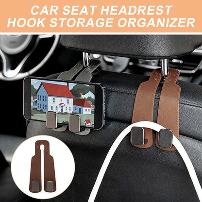 🥳HOT SALE🥳💞10K+ SOLD! Headrest Hook – From £5.99! Dual hooks, phone stand & easy install. Tidy car instantly – grab yours! ✅